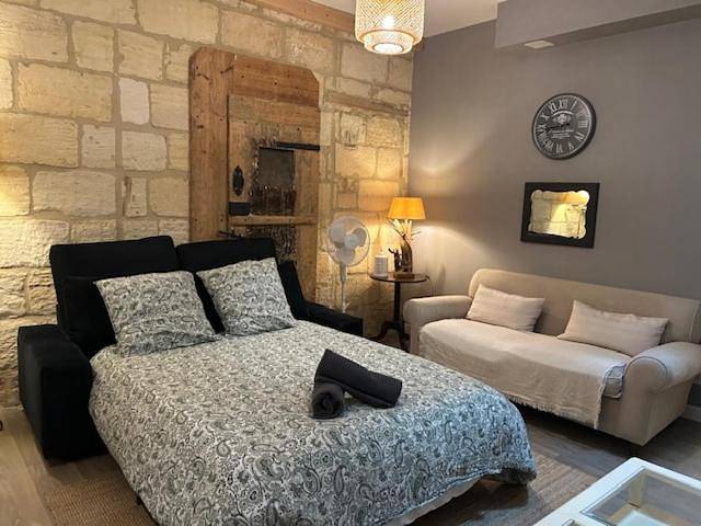 Appartement entier, Bel appartement en pierre de 100 m2 avec cour. in Margaux-Cantenac, Parc naturel régional du Médoc