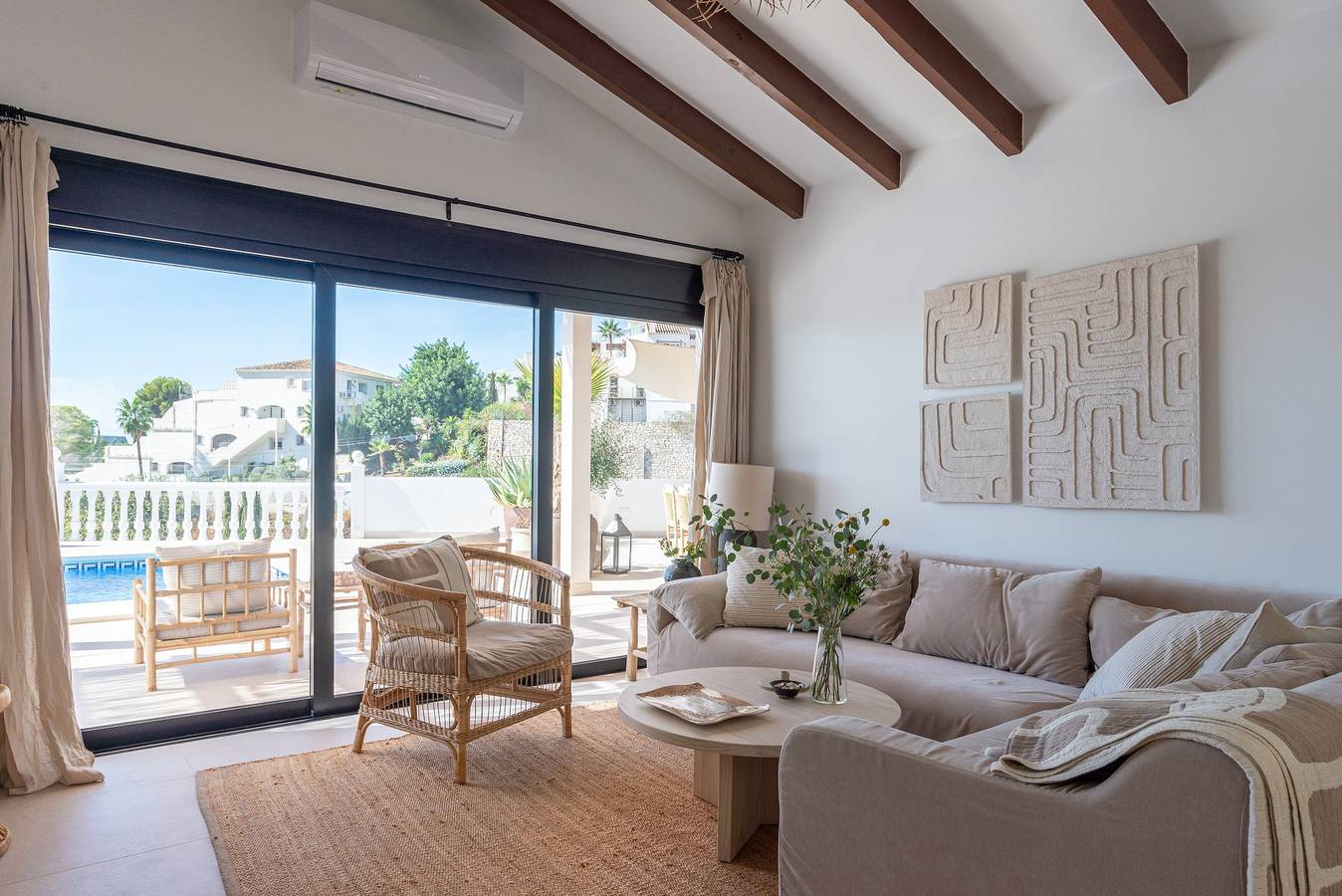 Maison de vacances 'Villa avec piscine privée d'eau salée' avec vue sur la mer et climatisation in La Capellania, Benalmádena