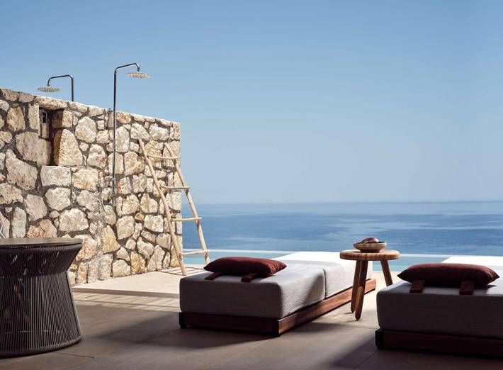 Bungalow für 3 Personen, mit Pool und Garten sowie Sauna und Kinderpool auf Kreta