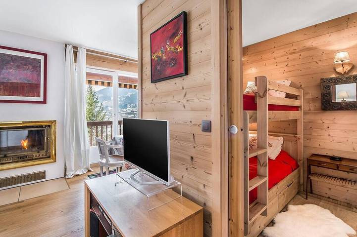 Apartamento entero, Estudio Cabina Confortable, Megève, Cerca Centro in Megève, Pays du Mont-Blanc