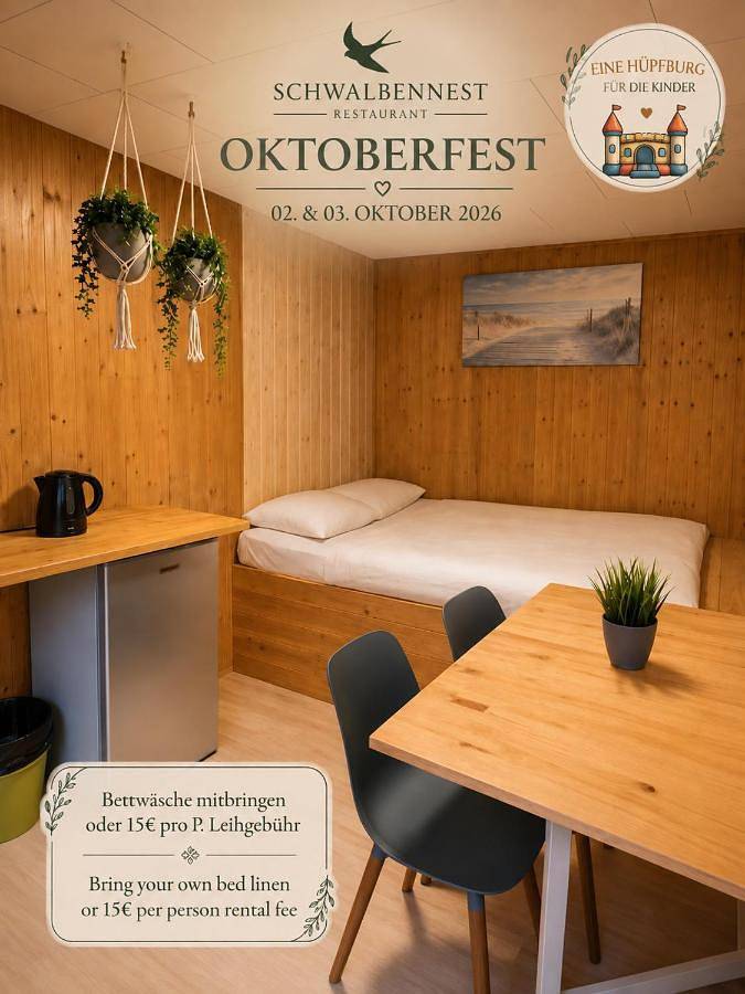 Camping für 5 Personen, mit Terrasse und Garten sowie Sauna und Ausblick auf Rügen