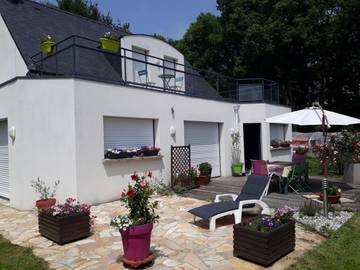 Cottage pour 2 personnes, avec jardin et vue à Brech