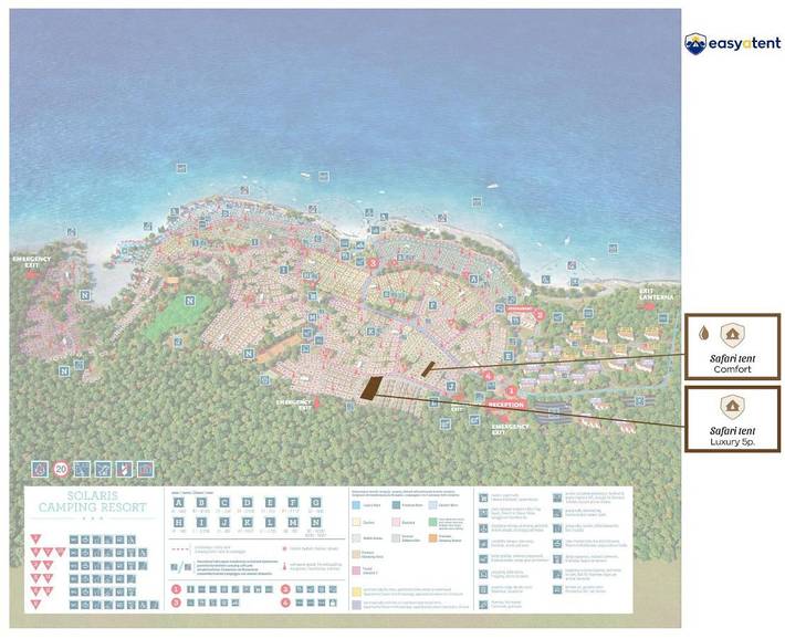 Tente pour 5 personnes, avec jardin ainsi que piscine et vue en Croatie - 2