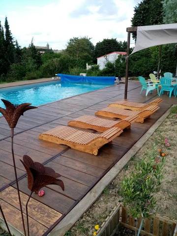 Gîte pour 6 personnes, avec jardin et piscine à Laurabuc