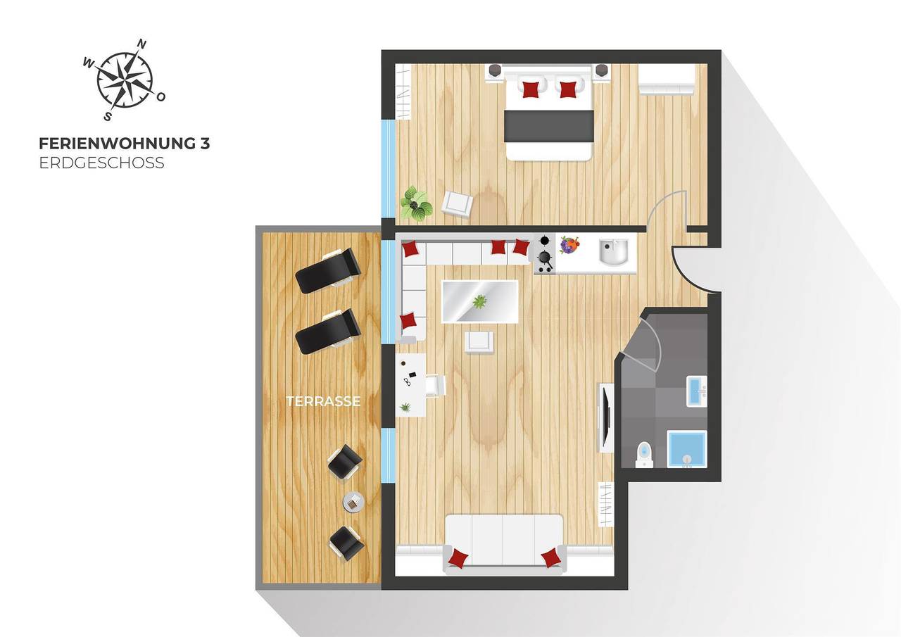Apartamento vacacional entero, Apartment - 1 Schlafraum Du/Wc "Typ 3" in Hirschegg Kleinwalsertal, Mittelberg