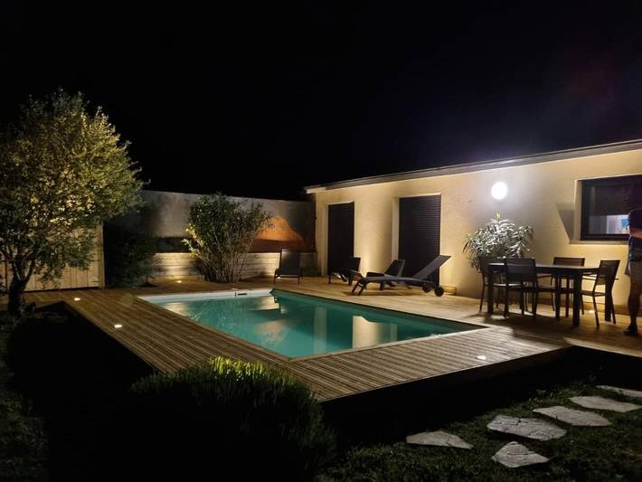 Maison de vacances pour 8 personnes, avec jardin ainsi que vue et piscine