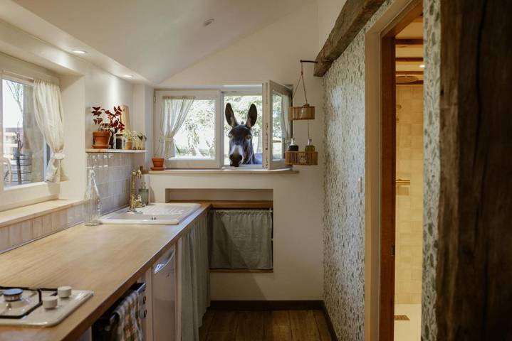 Gîte pour 4 personnes, avec vue ainsi que terrasse et jardin dans Les Hays