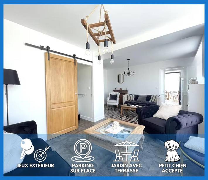 Location de vacances pour 12 personnes, avec Terrasse ainsi que Jardin et Vue à Crouay