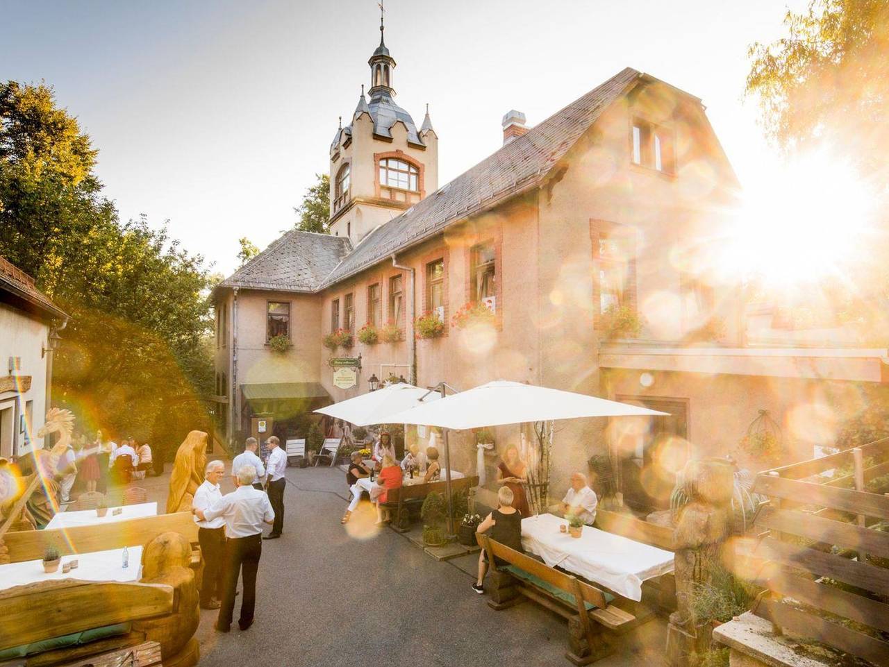 Bio-Berggasthof Beckenbergbaude - Vierbettzimmer in Eibau, Kottmar