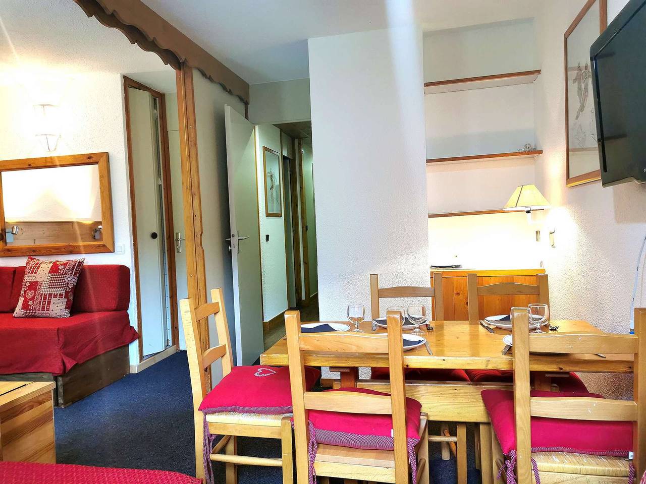Ganze Wohnung, Skis aux pieds - Charmantes 42m² avec terrasse, proche Esf et commerces in Valmorel, Les Avanchers-Valmorel