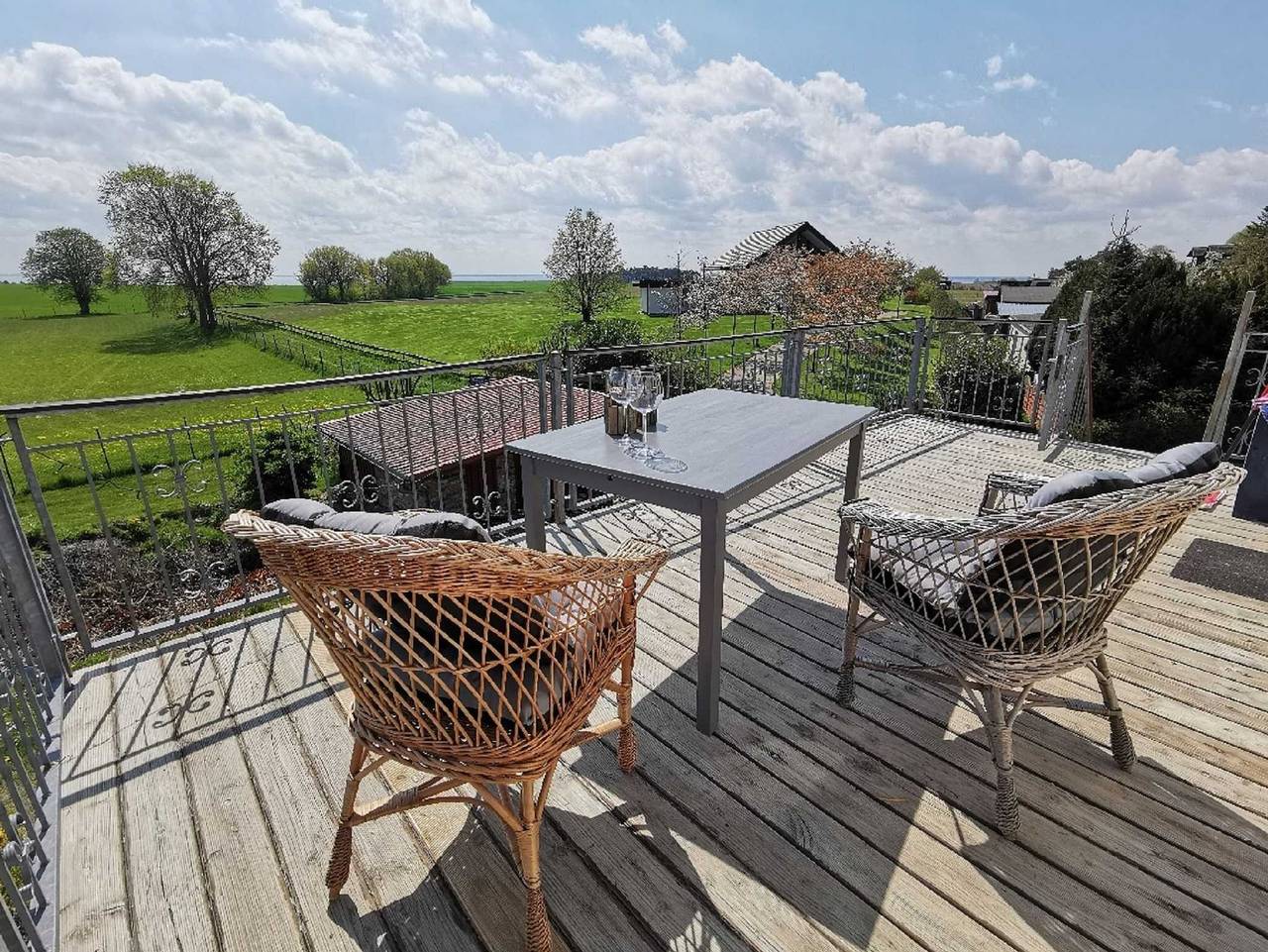 Ganze Ferienwohnung, Ferienwohnung Haffblick mit großem Balkon in Stolpe auf Usedom, Usedom