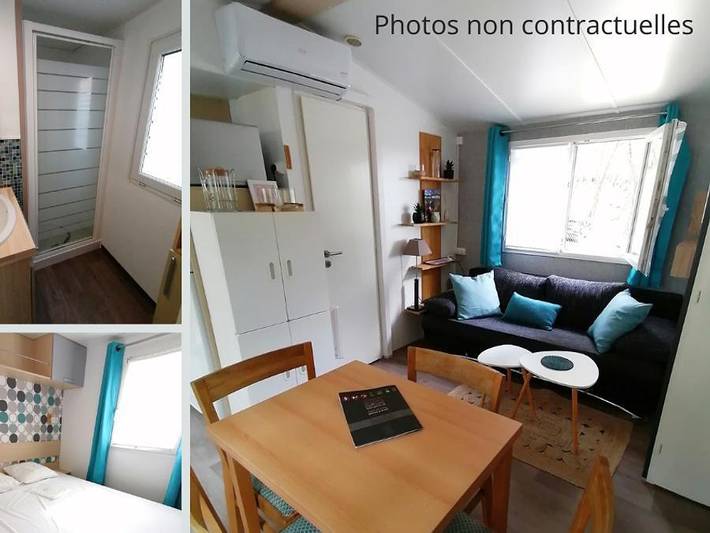 Camping Résidentiel La Pinède - Mobilhome 4 personnes - Grand Large Confort -2 chambres 30m²- *Clim, terrasse, Tv* in Castelnau-de-Guers, Côte méditerranéenne (France)