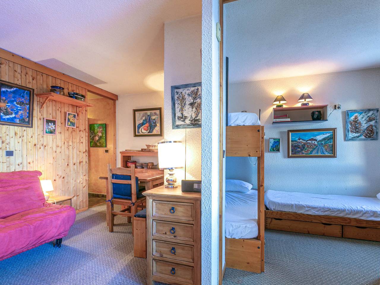 Monolocale intero, Cozy studio with Wifi, 4-5 people, Richardes' hamlets in Val-d'Isère, Massiccio della Vanoise