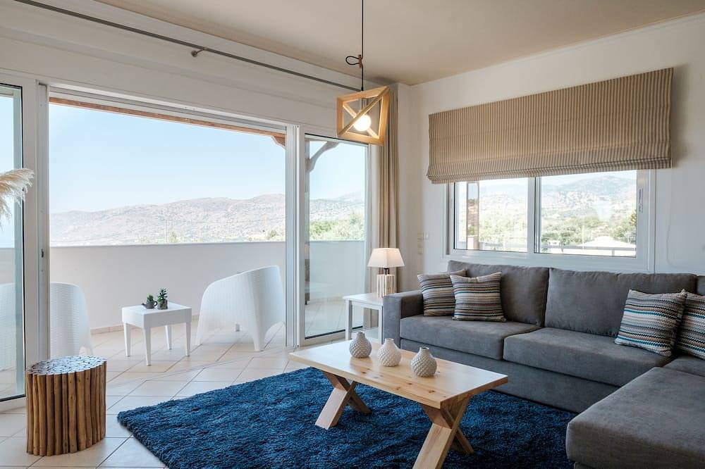 Schöne Villa Poseidon mit privatem Pool, großem Garten, Meerblick, Ostkreta in Milatos, Lasithi