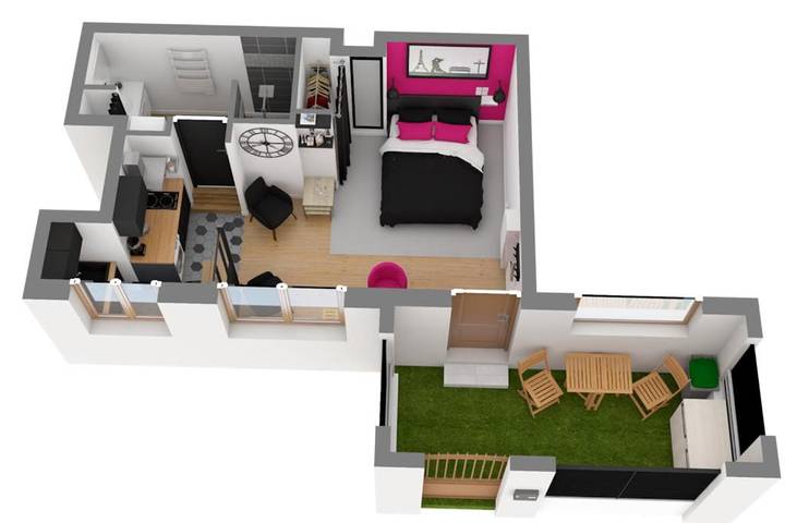 Gîte pour 2 personnes, avec terrasse à Chevilly-Larue - 3