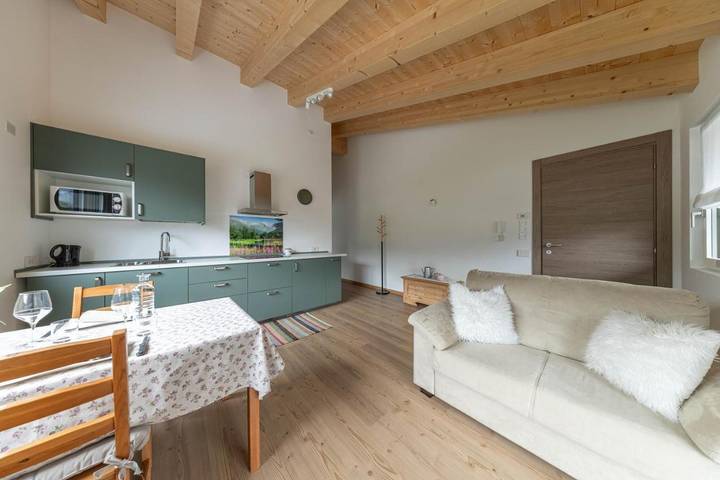 Gîte pour 4 personnes, avec terrasse à Transacqua
