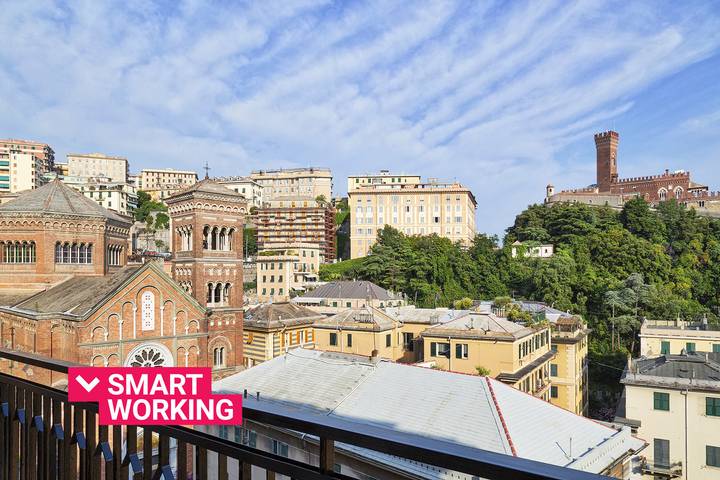 Vakantieappartement voor 5 personen, met balkon in Genua