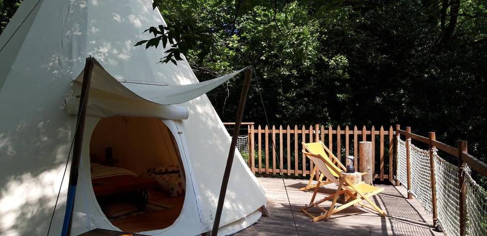 Tente pour 3 personnes, avec balcon et jardin dans le Tarn - 3