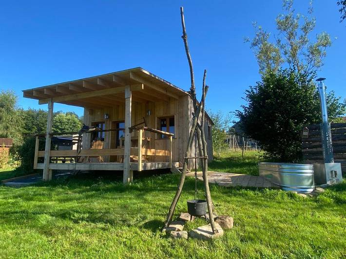 Chalet pour 2 personnes, avec Jacuzzi et Terrasse ainsi que Jardin et Vue