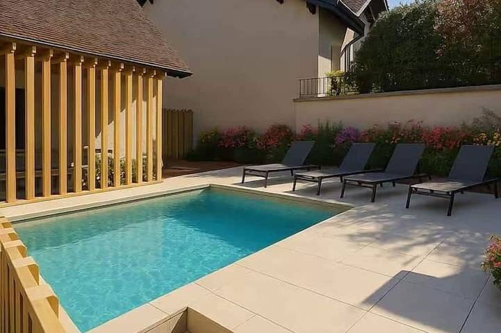 Appartement de vacances pour 4 personnes, avec jardin et piscine