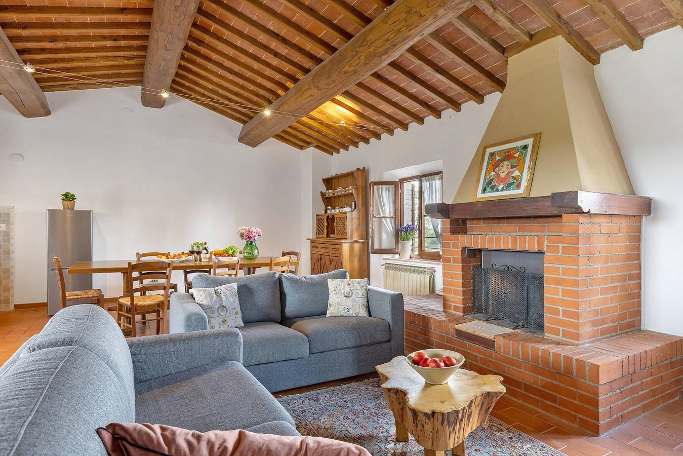 Ganze Wohnung, Ferienwohnung 'Casa In Toscana Panoramica-Piscina' mit Gemeinschaftspool und gemeinsamem Garten in Colle di Val d'Elsa, Siena Provinz