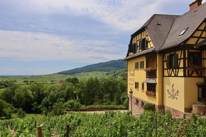 Hôtel pour 6 personnes, avec jacuzzi et piscine ainsi que sauna et terrasse, animaux acceptés
