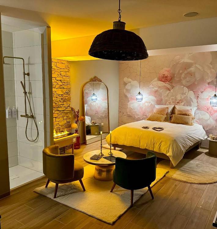 Chambre d’hôte pour 2 personnes, avec Jacuzzi ainsi que Terrasse et Jardin
