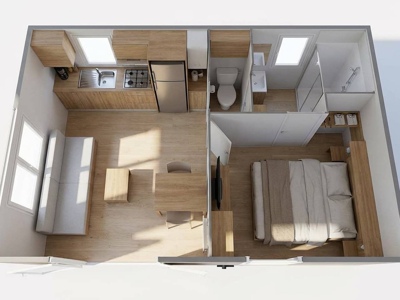 Mobil-home confortable avec terrasse à Saint-Gérons in Saint-Gérons, Région d'Aurillac