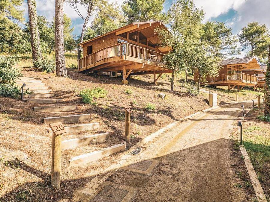 Camping Sea Green Cala Llevado  - Chalet 5 persons - Privilege 2 bedrooms in Santa Maria de Llorell, Tossa de Mar