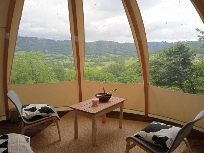 Tente pour 2 personnes, avec vue, animaux acceptés dans Saône-et-Loire - 4