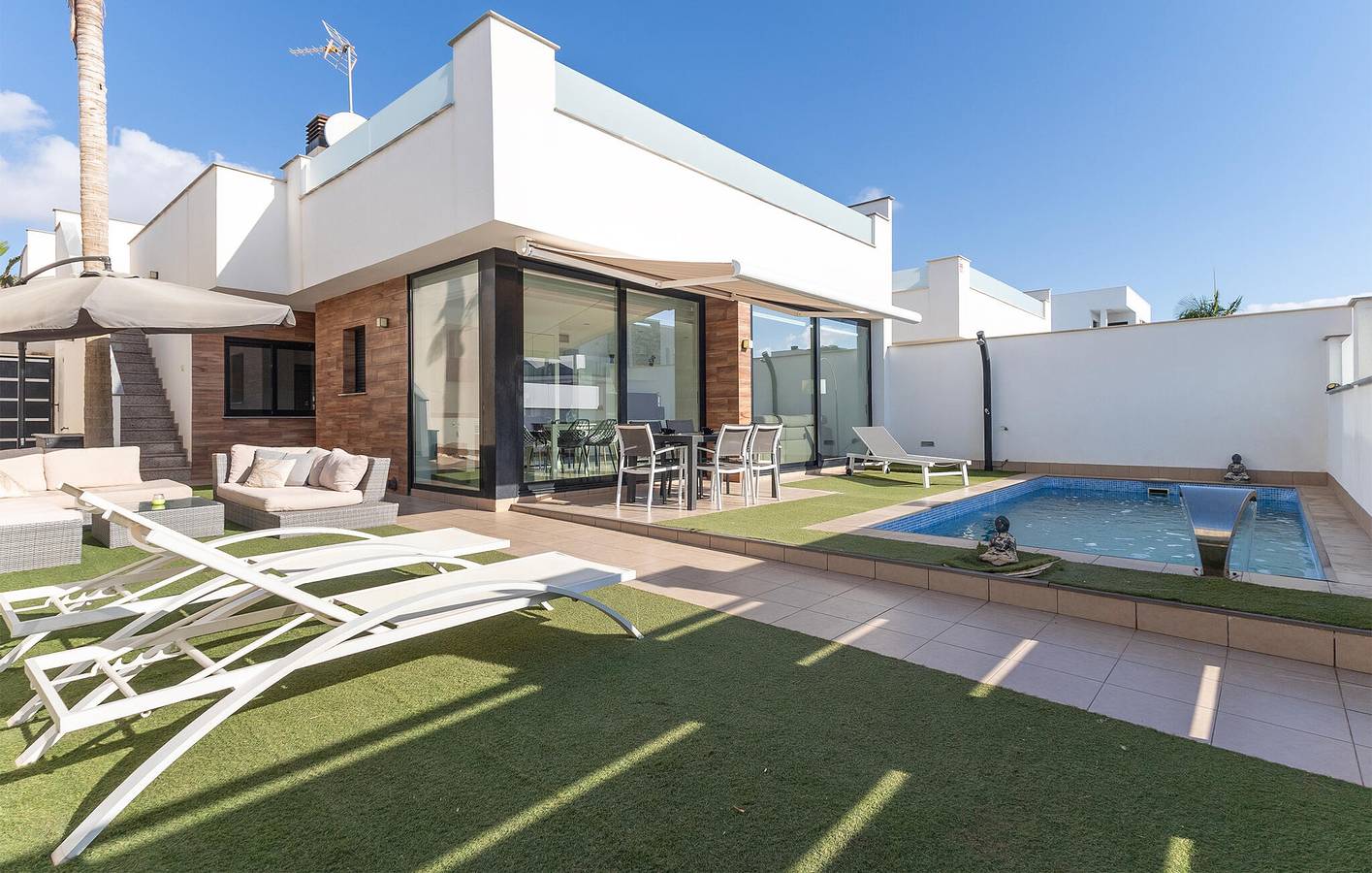 Oase am Strand mit Pool und Terrasse - Playa Barnuevo 1km in San Pedro del Pinatar, Costa Cálida
