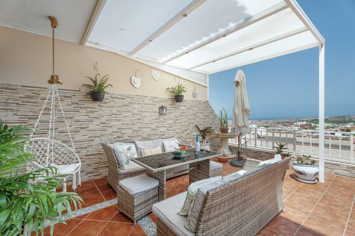 Ferienhaus 'Vitamina Village' mit Meerblick, Gemeinschaftspool, Garten & WLAN in Adeje, Teneriffa Süd