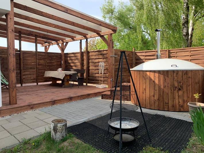 Apartament wakacyjny dla 6 osób, z Jacuzzi i Taras oraz Ogród w Augustów