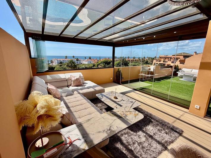 Ganze Wohnung, Ferienwohnung 'Casares Costa Doña Julia Golf' mit Meerblick, WLAN und Klimaanlage in Playa Ancha, Casares