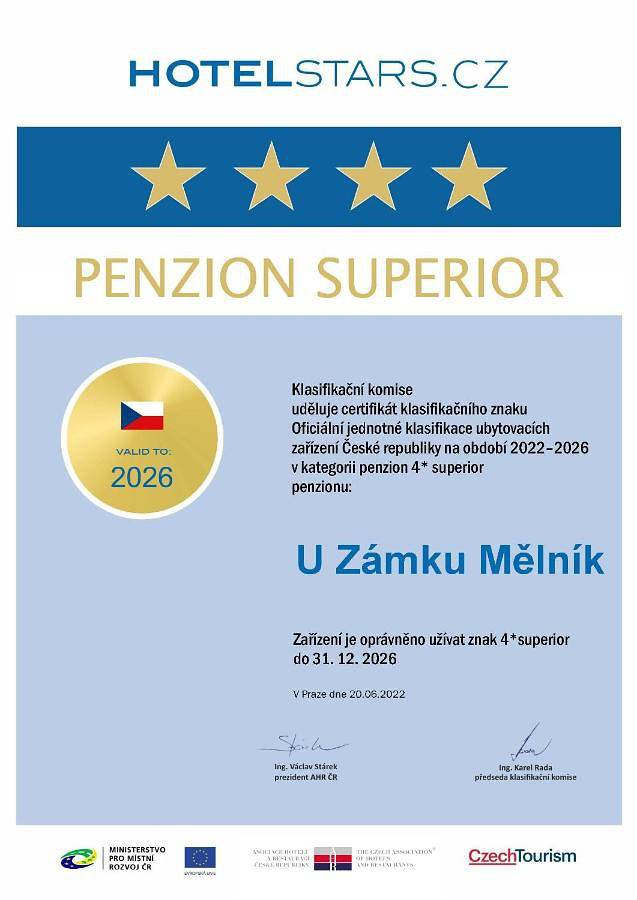 Penzion U Zámku in Mielnik, Melnik region