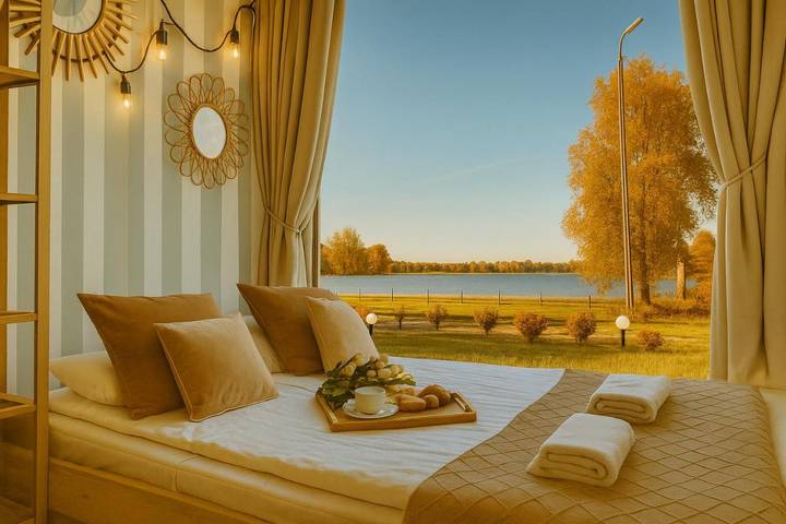 Apartament wakacyjny dla 2 osób, z sauna i basen oraz ogród i jacuzzi w Mielno