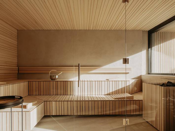 Ferienwohnung für 4 Personen, mit Balkon und Terrasse sowie Sauna