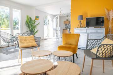 Gîte pour 5 personnes, avec jardin ainsi que vue sur le lac et vue dans Leucate-Plage