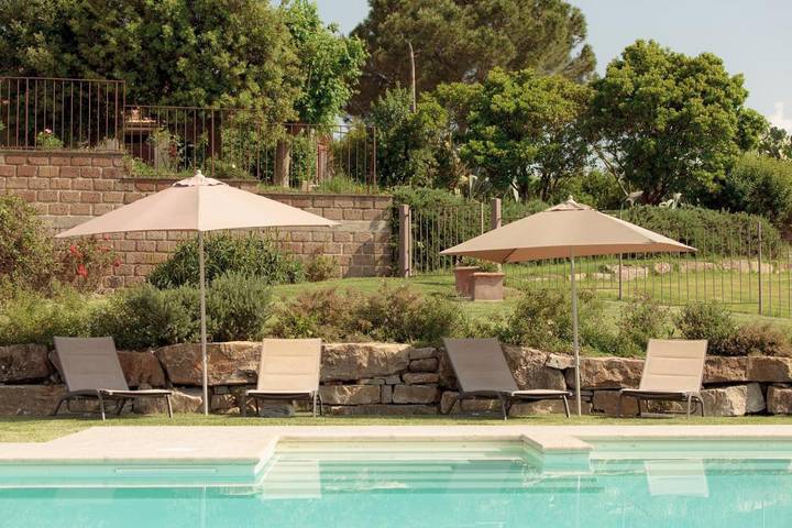 Privatzimmer für 3 Personen, mit Terrasse und Garten sowie Pool und Ausblick in Roccalbegna - 2