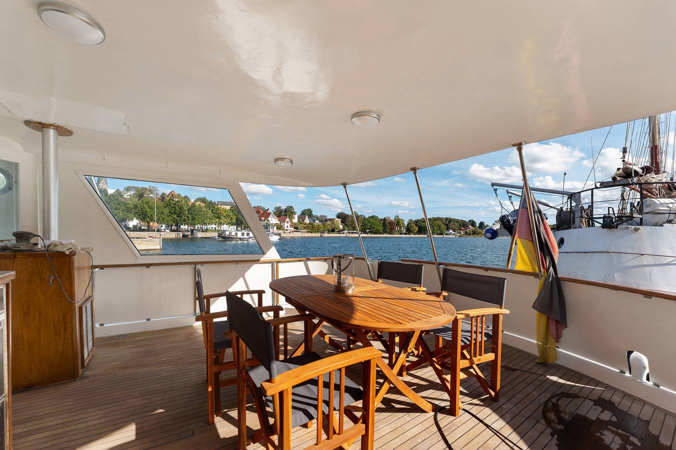 Boot 'Ocean Motion' mit Meerblick, privater Terrasse und Wlan in Eckernförde, Rendsburg-Eckernförde