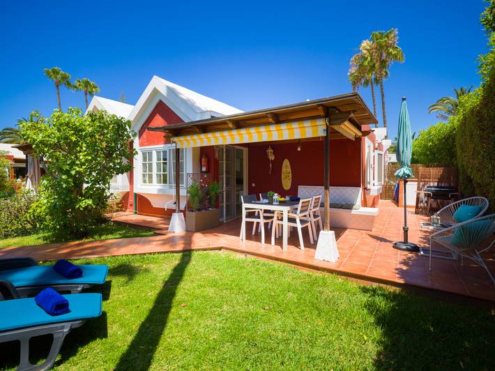 Bungalow für 4 Personen, mit Terrasse und Garten sowie Pool auf Gran Canaria