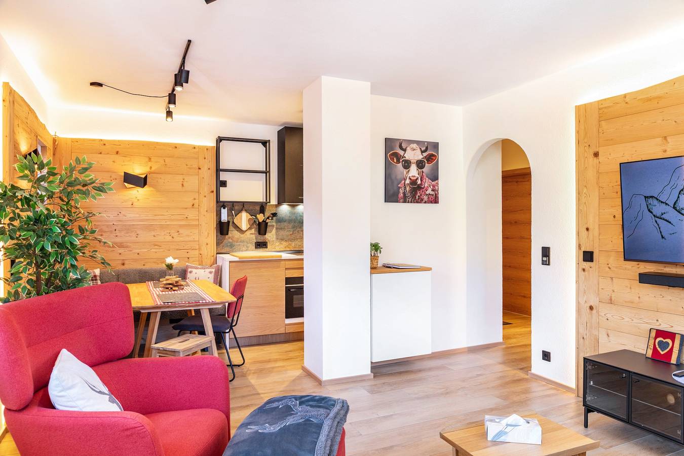 Ganze Wohnung, Ammerstube - Alpine Design-Ferienwohnung zentral in Oberammergau in Oberammergau, Bayerische Alpen