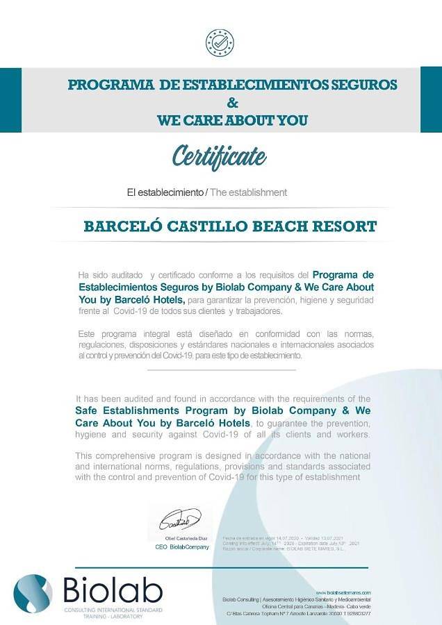 Barceló Fuerteventura Castillo in Caleta de Fuste, Antigua