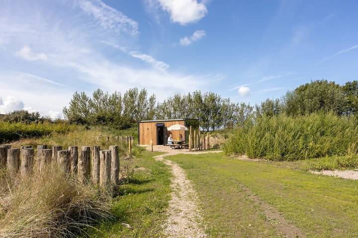 Blockhütte für 2 Personen, mit Garten und Pool in Westkapelle