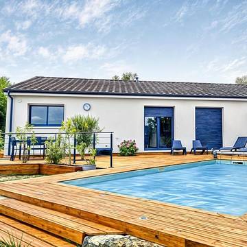 Cottage pour 5 personnes, avec vue ainsi que piscine et jardin à Trélissac