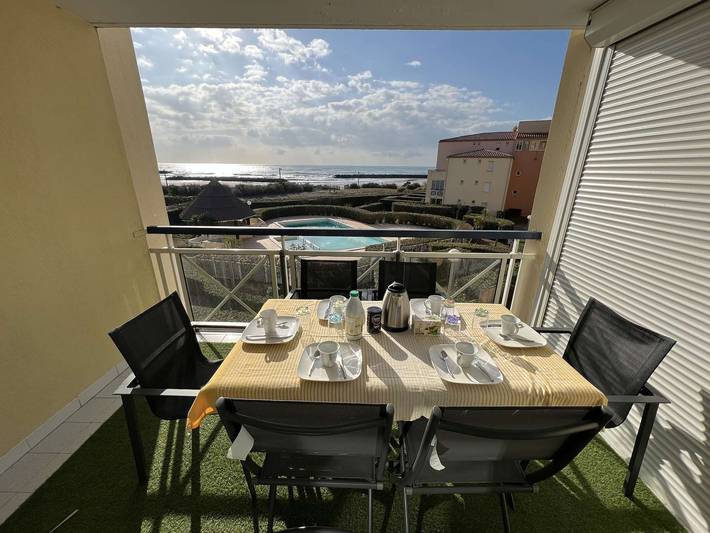 Gîte pour 6 personnes, avec terrasse et piscine dans Plage Rochelongue - 2