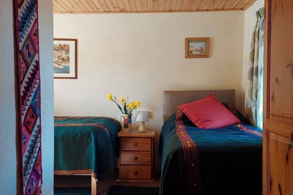 Traditional thatched cottage near the sea: log burner, paddock in Donegal, County Donegal