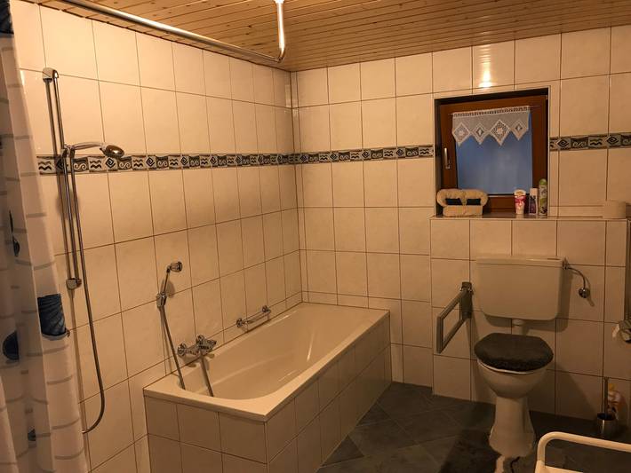 Apartamento inteiro, Apartamento 'FeWo Souterain Schwarzwaldh.-Wachtel' com vista para a montanha, terraço privado e Wi-Fi in Oberharmersbach, Central Black Forest