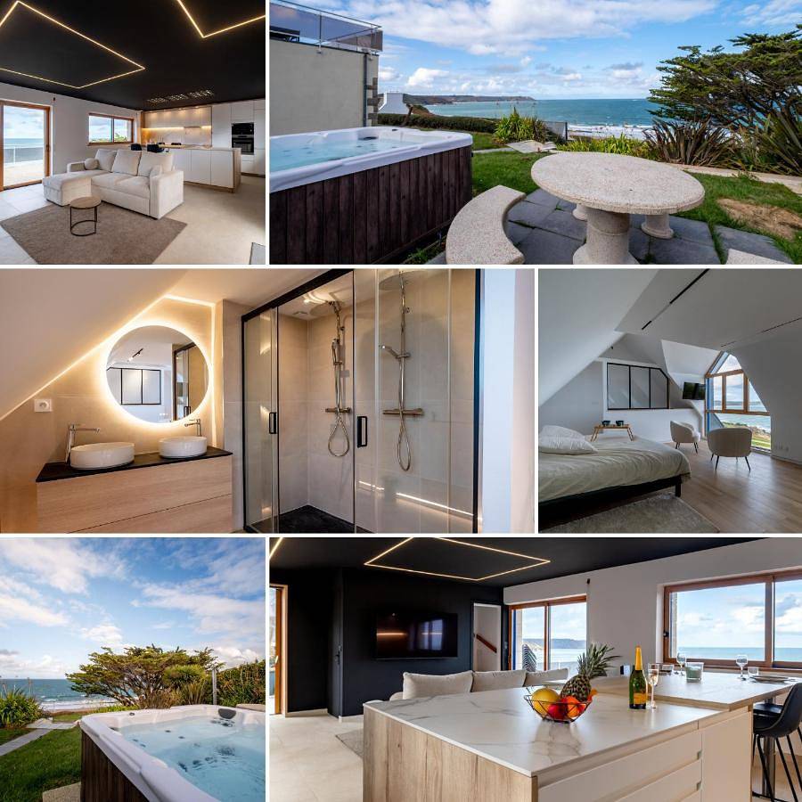 Romantic Room Sea View - Private Spa - Locquirec in Locquirec, Ceinture Dorée
