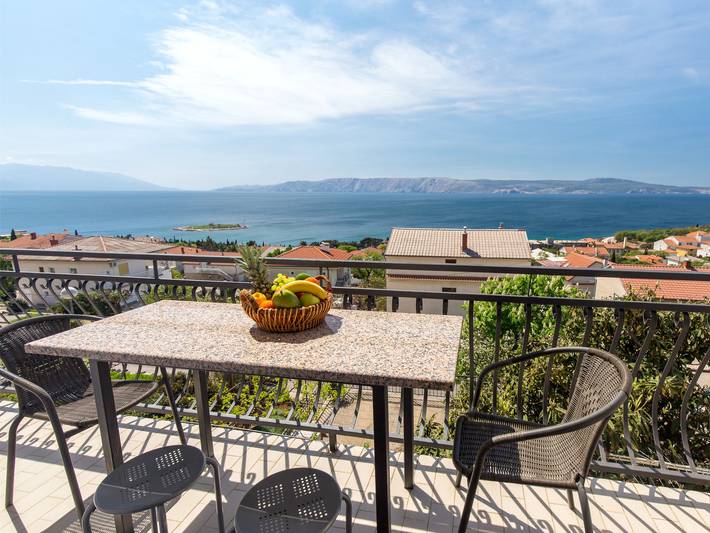 Apartament wakacyjny dla 4 osób, z Balkon i Taras w Novi Vinodolski